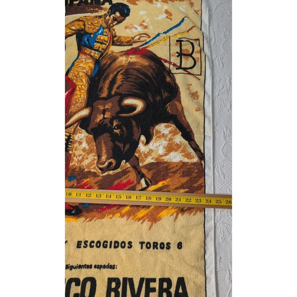 Vintage Plaza de Toros Espana Francisco Rivera Paco Camino Towel Bullfighting